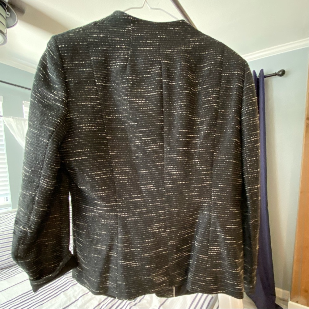 Beautiful Textured Asymmetrical One Button Blazer - image 2